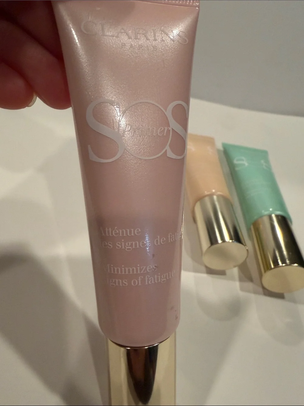 Clarins SOS Primers in Pink, Beige and Mint Green